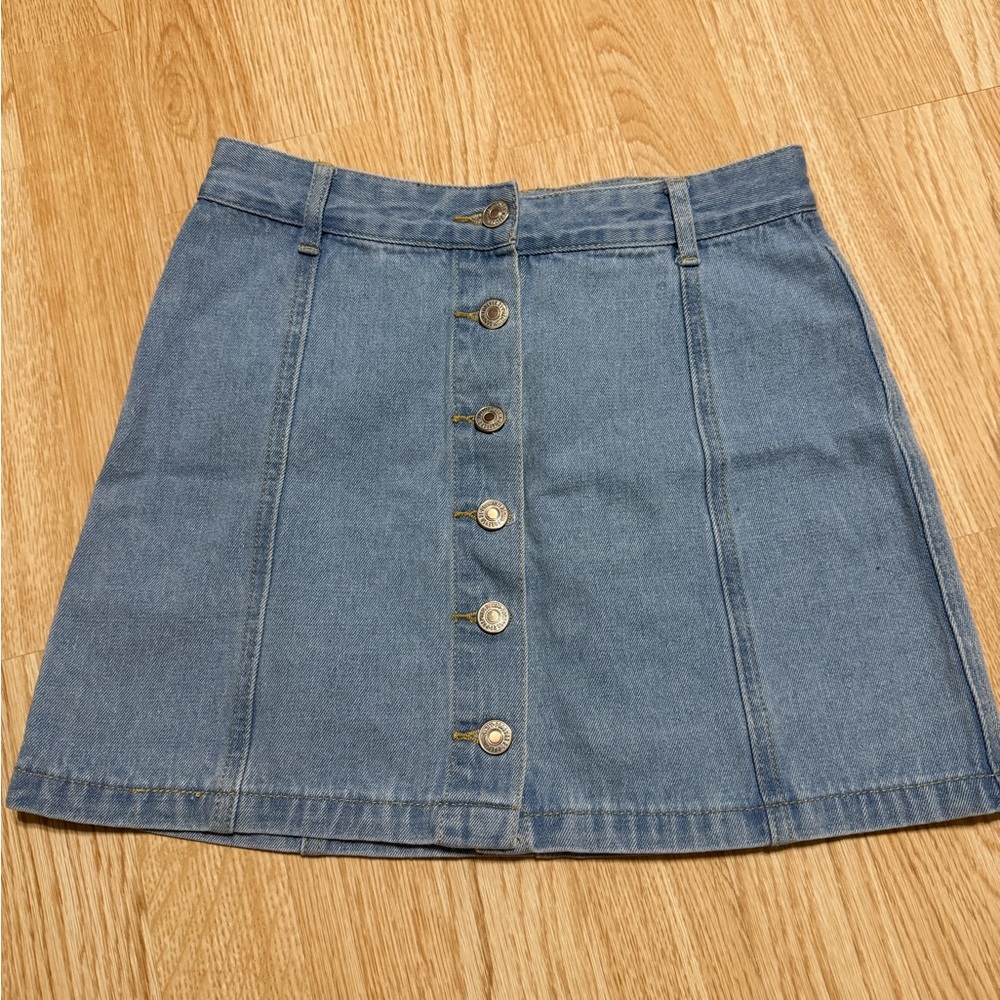 Forever 21 Blue Denim Mini Skirt